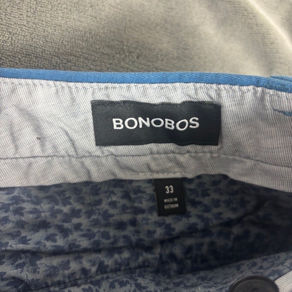 Bonobos Men's 33 Blue Chino Shorts Standard 7 Inch Inseam Golf Preppy Casual - Picture 3 of 9